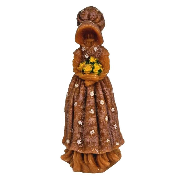 Vintage Large 10 inch Sunbonnet Girl Molded Figurine Decorative Candle (Unique) - Picture 1 of 5
